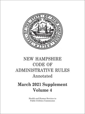 cover image of New Hampshire Code of Administrative Rules Annotated